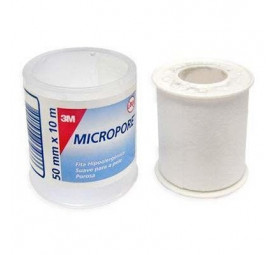 Fita micropore hipoalergênico 3M branca 5cm x 10m