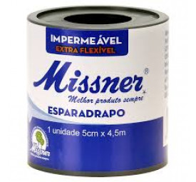 Esparadrapo Impermeável Branco 5cm x 4,5m Missner