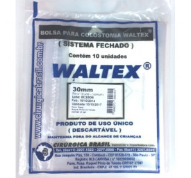 Bolsa de Colostomia Descartável 30mm C/10 Waltex