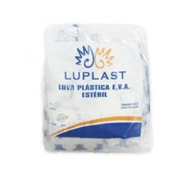 Luva Plástica com EVA C/100- Luplast