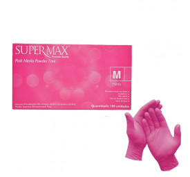 Luva de Procedimento Nitrilo Rosa- Super Max