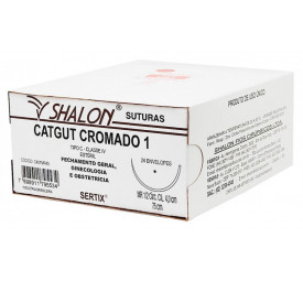 Fio de Sutura Catgut Cromado - Shalon Envelope com 1 unid