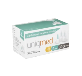 Agulha para Caneta de Insulina 4mm 32G c/100 unidades - UNIQMED