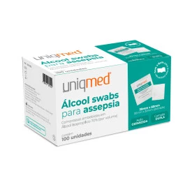 Álcool Swab para Assepsia c/100 unidades - Uniqmed