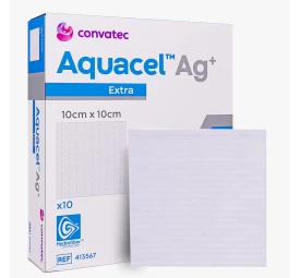 Curativo Hidrofibra Aquacel AG+Extra 10x10 unidade - Convatec