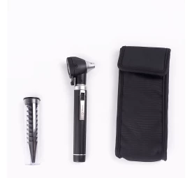 Otoscópio LED e Fibra Óptica MD 7100 Preto - Medicate