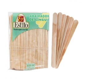 Abaixador de língua madeira C/100 - Estilo