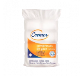 Gaze Estrela 7,5X7,5cm - 13 fios com 500un - Cremer