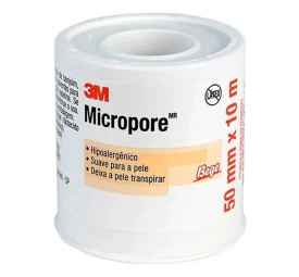 Fita micropore hipoalergênico 3M bege 5cm x 10m