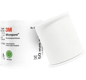 Fita micropore hipoalergênico 3M branca 5cm x 10m